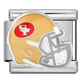 Charm plateado futbol americano