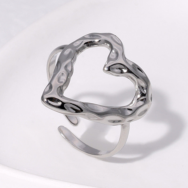 Anillos corazon chunky