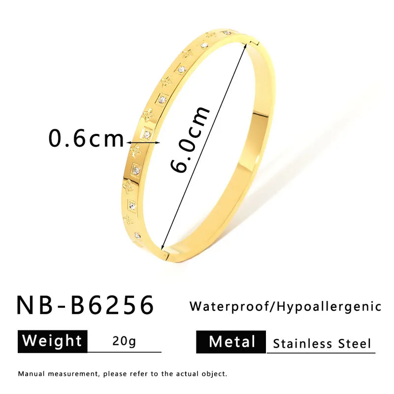 Bangle brillos y estrellas dorada