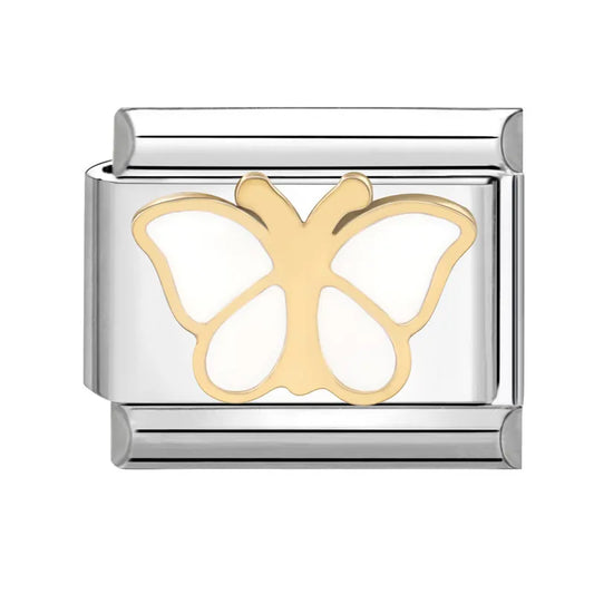 Charm plateado mariposa