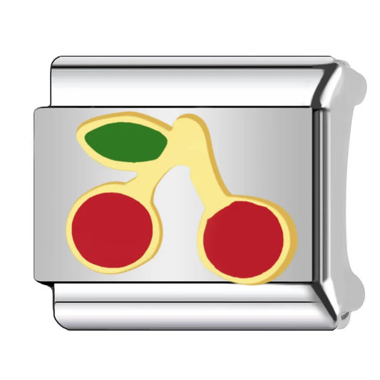 Charm plateado cereza