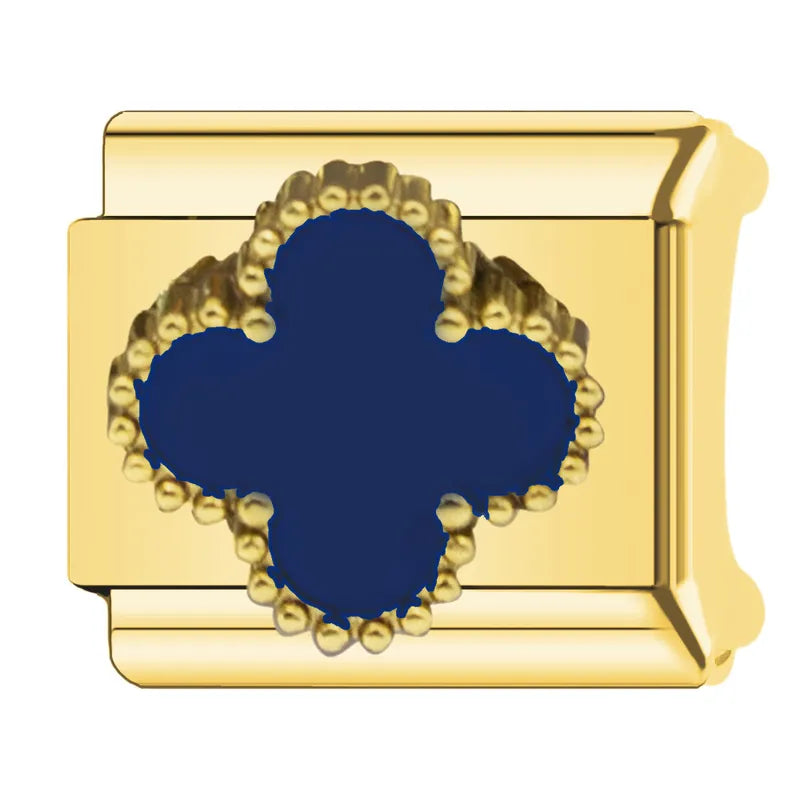 Charm dorado VC azul rey