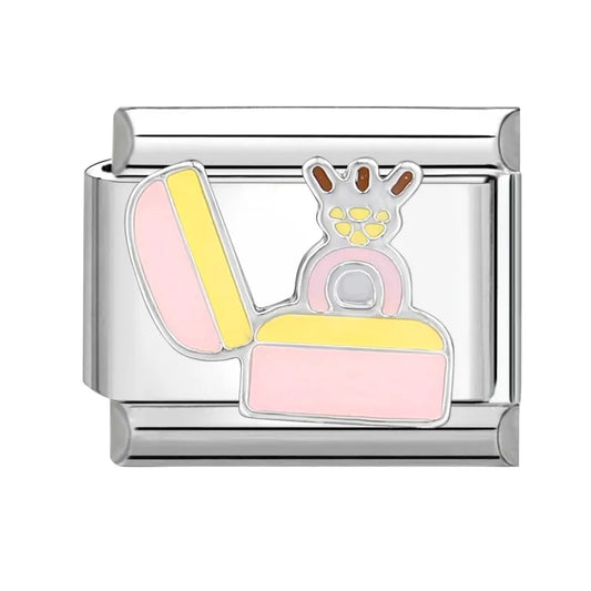 Charm plateado anillo