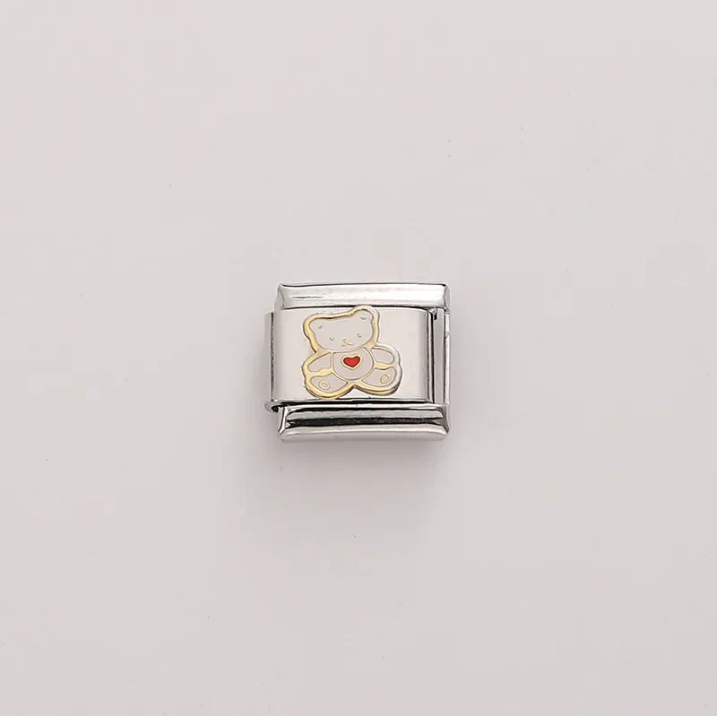 Charm plateado osito