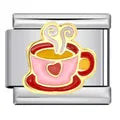 Charm plateado coffee