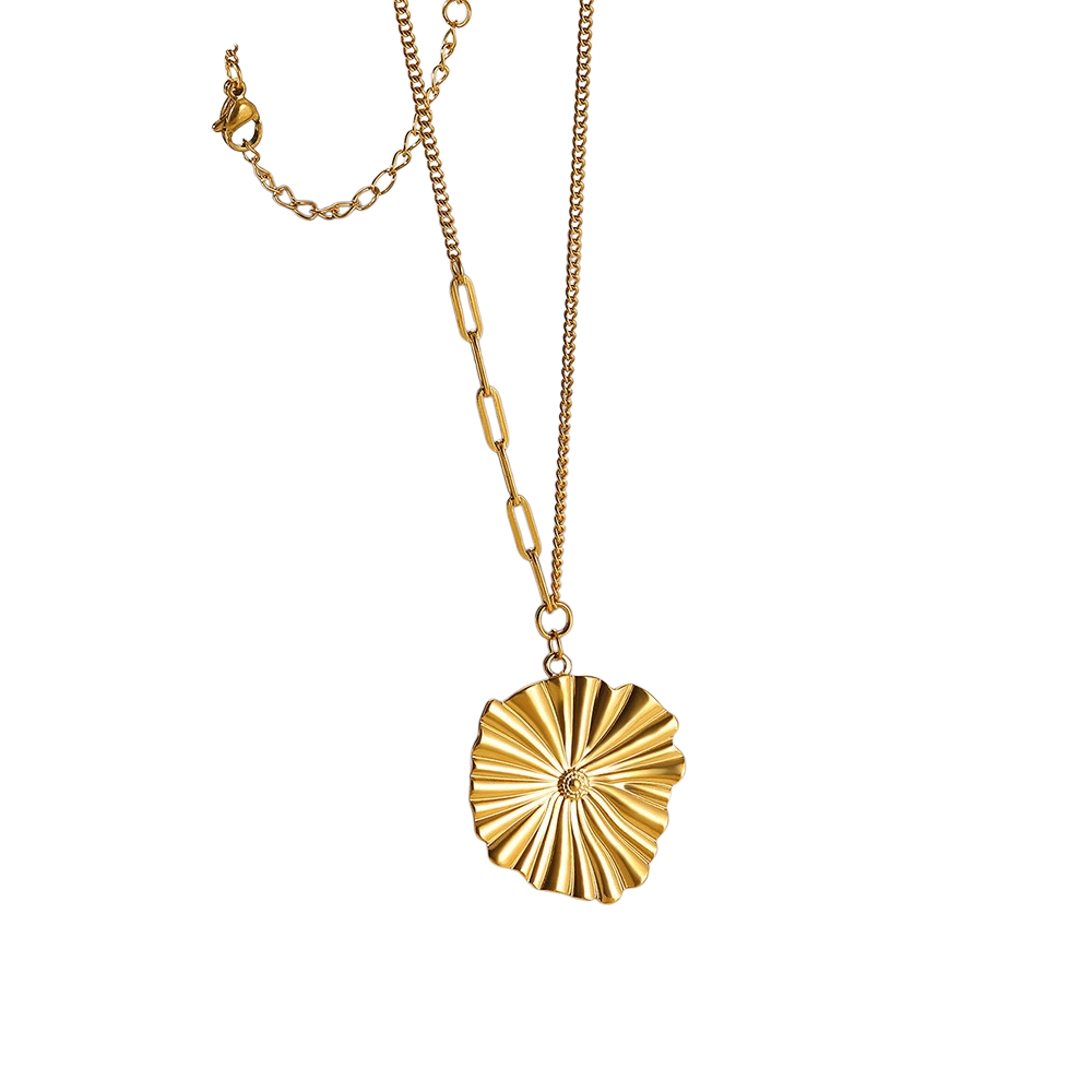 Collar flor dorada