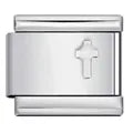 Charm plateado cruz