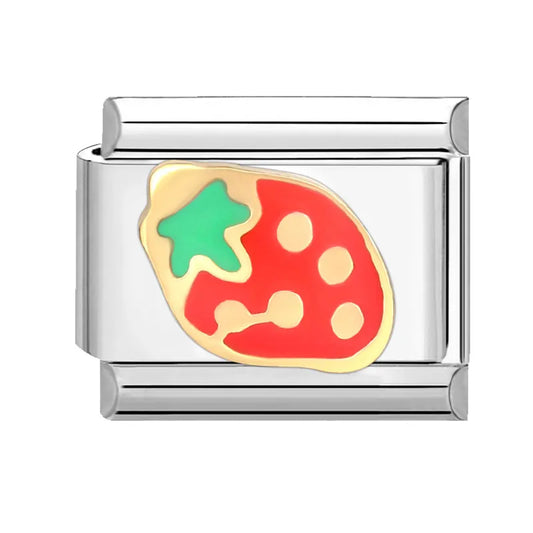 Charm plateado fresita