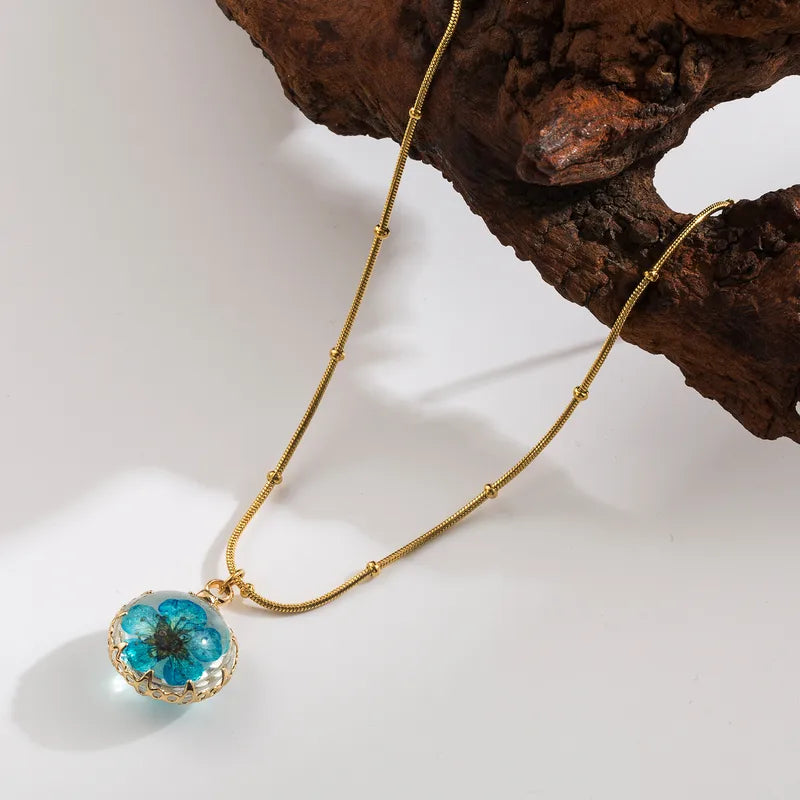 Collar flor encapsulada