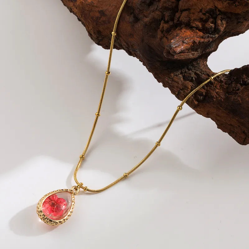 Collar flor encapsulada