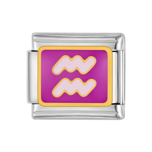 Charm plateado acuario
