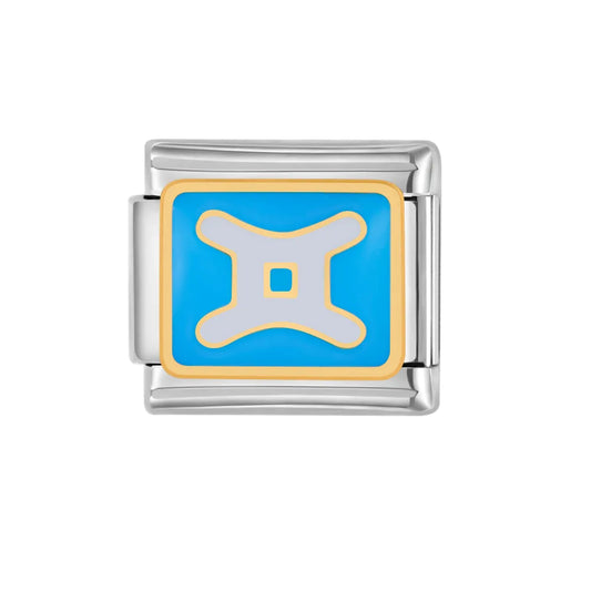 Charm plateado geminis