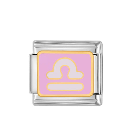 Charm plateado libra