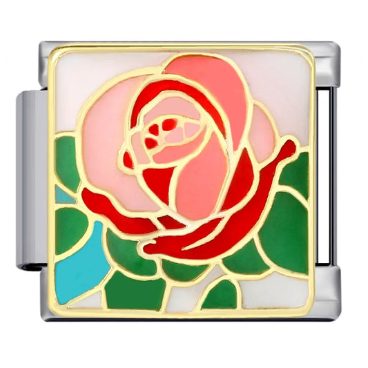 Charm plateado rosa