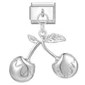 Charm colgante plateado cereza