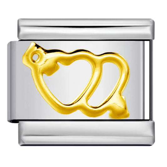 Charm plateado corazones