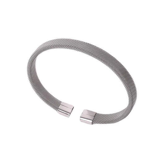 Bangle plateada ajustable