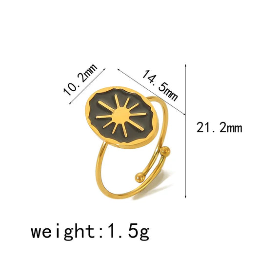 Anillo sol dorado