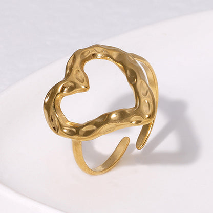 Anillos corazon chunky