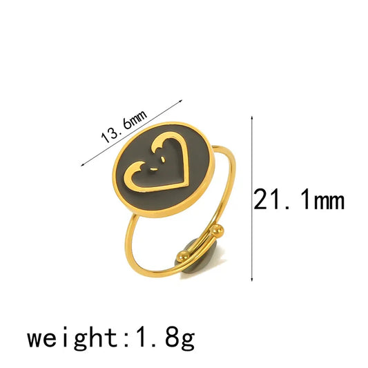 Anillo corazon dorado