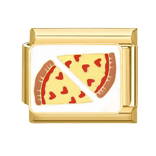 Charm dorado rebanadas de pizza