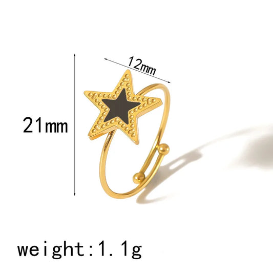 Anillo estrella dorada