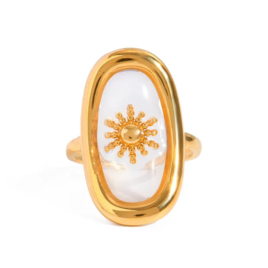 Anillo sol dorado