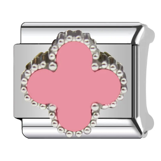 Charm plateado VC rosa