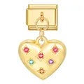 Charm colgante dorado corazon