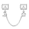 Charm colgante doble luna y estrella