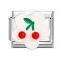Charm plateado cherry