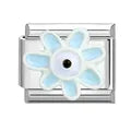 Charm plateado flor con ojito