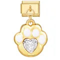 Charm colgante dorado huellita