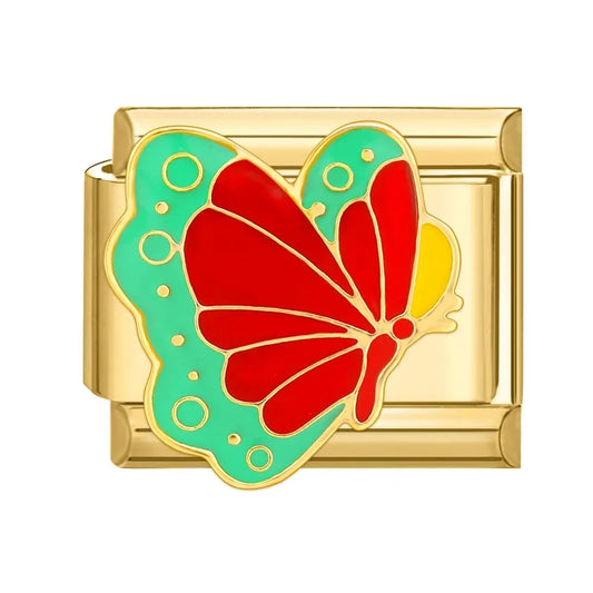 Charm dorado mariposa