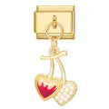 Charm dorado colgante cerezas
