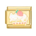 Charm dorado gatito