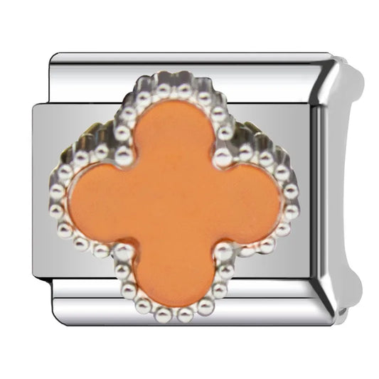 Charm plateado VC naranja