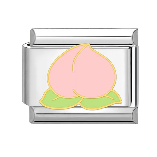 Charm plateado durazno