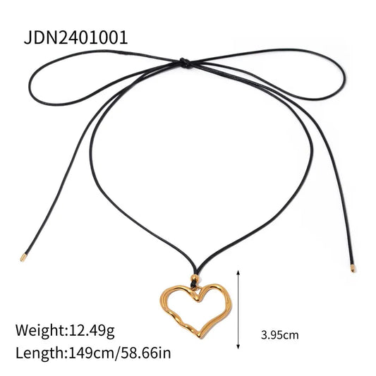 Collar corazon hipster