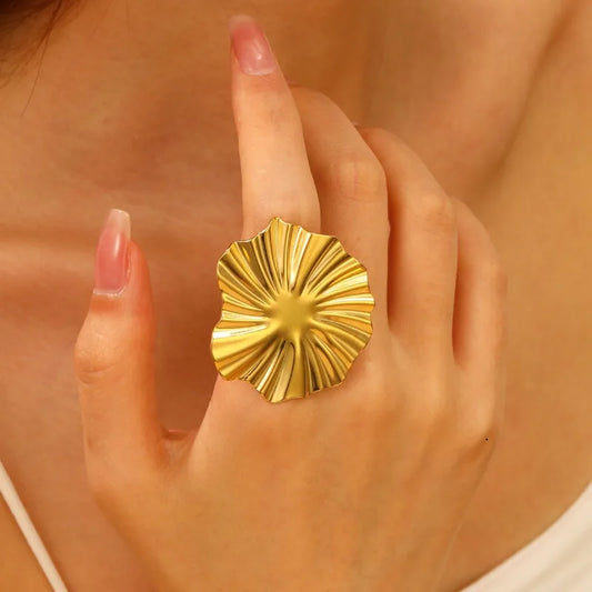 Anillo chunky dorado