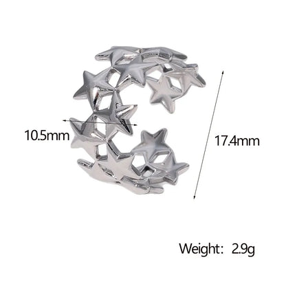 Anillo chunky estrellas