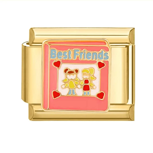 Charm dorado best friends