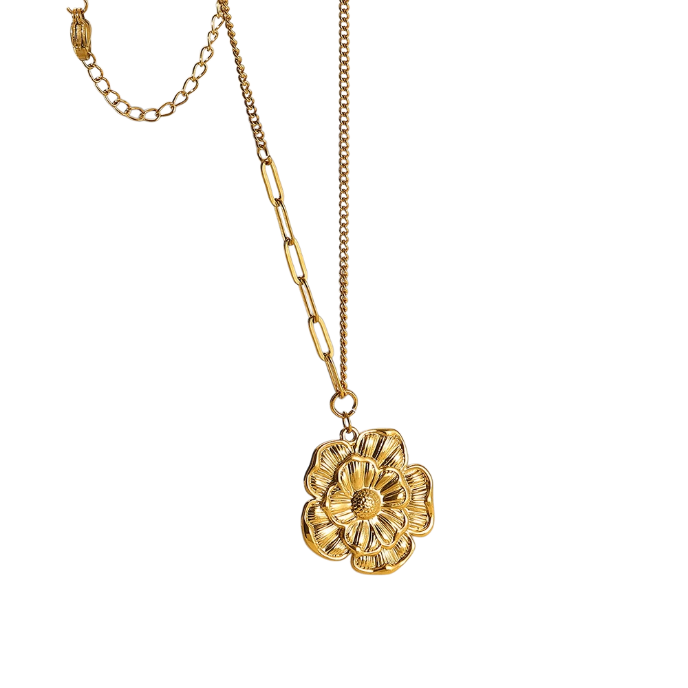 Collar flor dorada