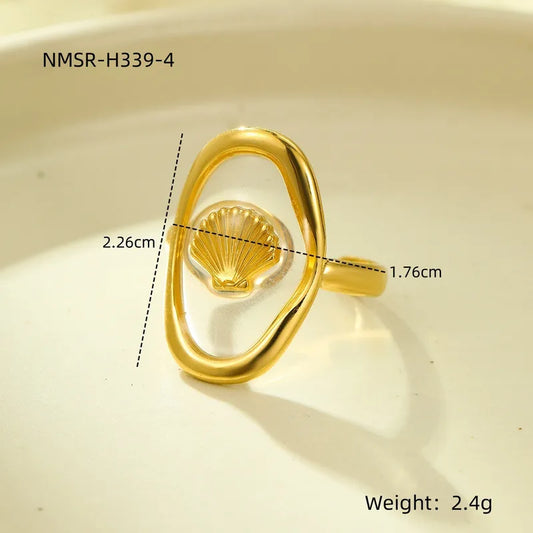 Anillo de concha de mar