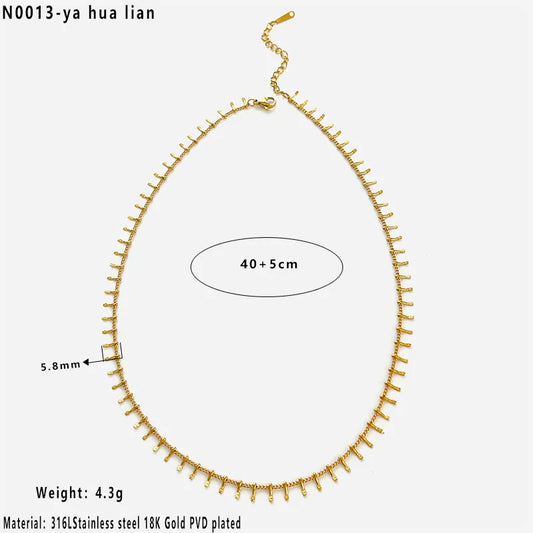 Choker espinas doradas