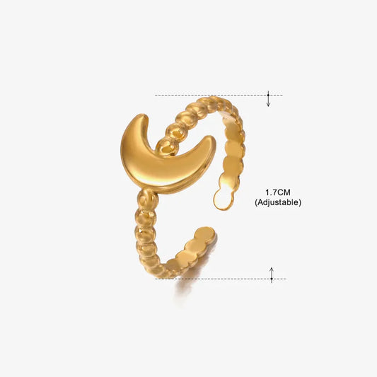 Anillo luna dorado