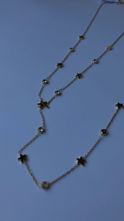 Choker corbata estrellas