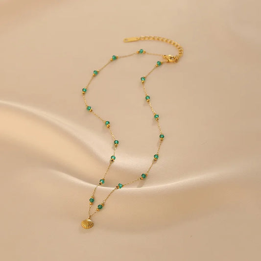 Collar conchita verde