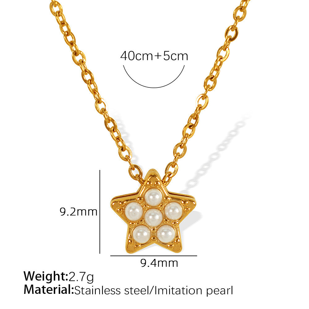 Collar estrella de perlitas