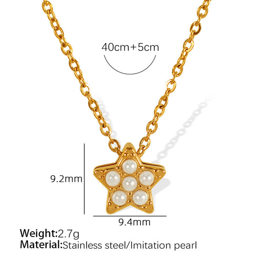 Collar estrella de perlitas